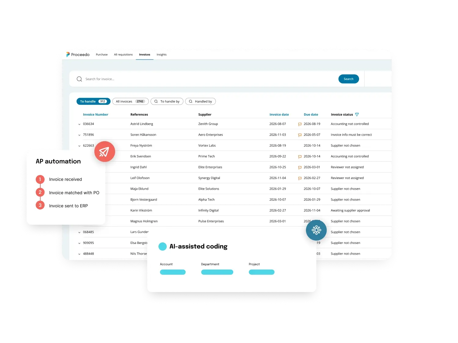 Proceedo invoice management